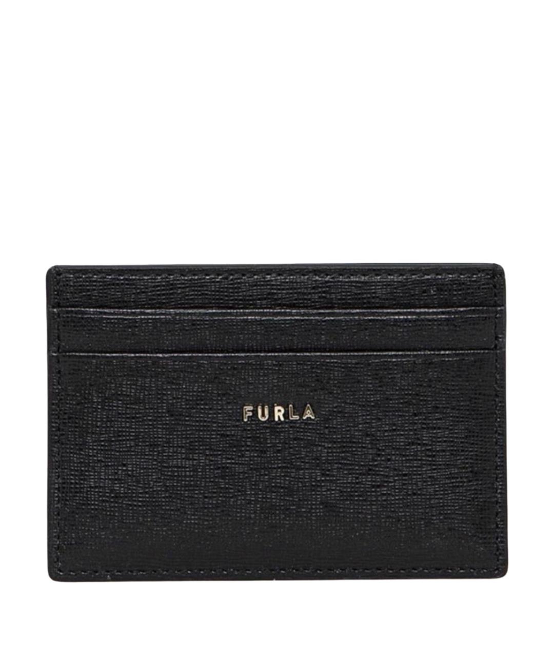 FURLA Черный кожаный кардхолдер, фото 1