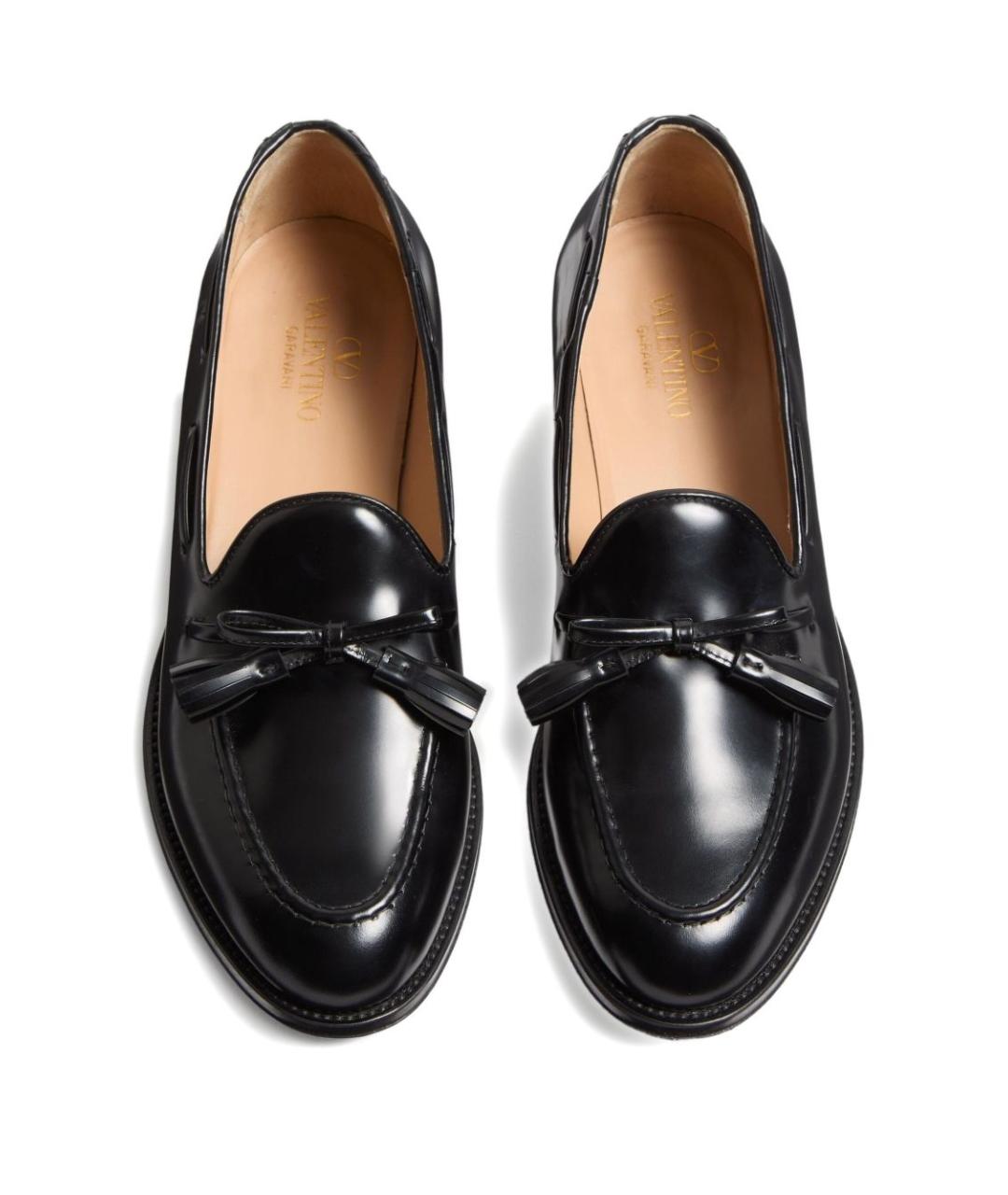 VALENTINO Черные кожаные лоферы, фото 6