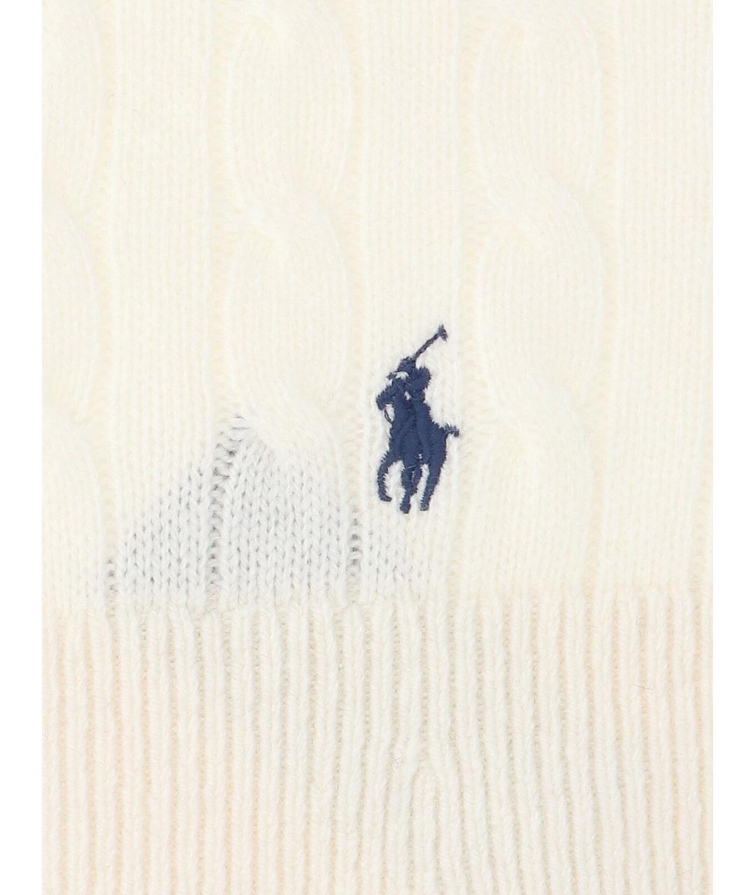 POLO RALPH LAUREN Белая шерстяная шапка, фото 3
