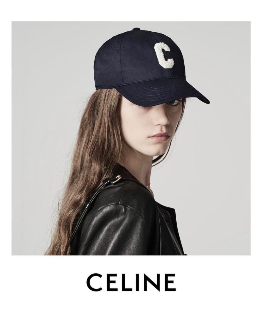 CELINE Черная хлопковая кепка, фото 6