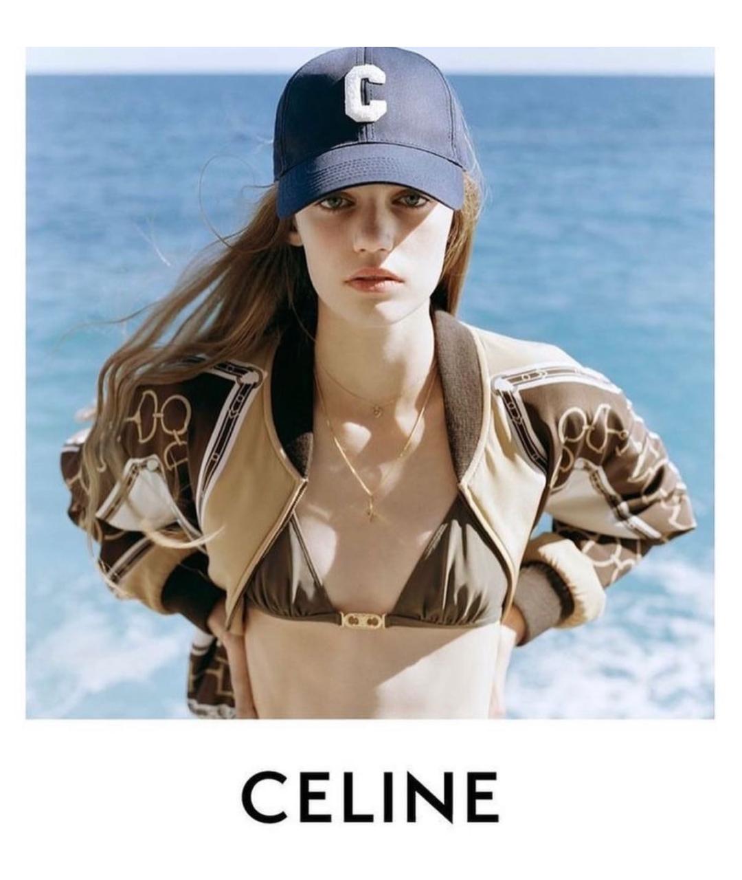 CELINE Черная хлопковая кепка, фото 7