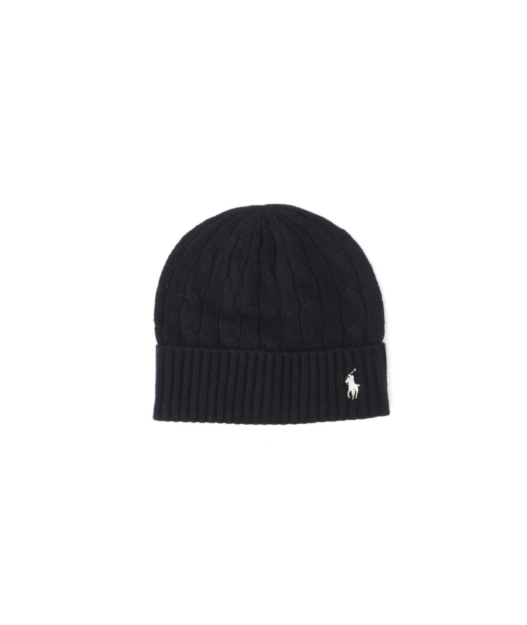 POLO RALPH LAUREN Черная шерстяная шапка, фото 1