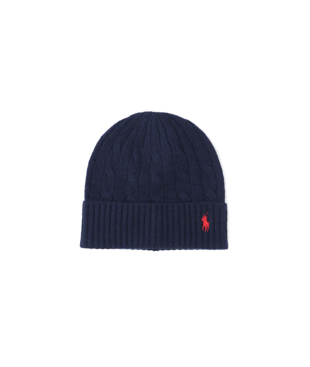 POLO RALPH LAUREN Синяя шерстяная шапка, фото 1