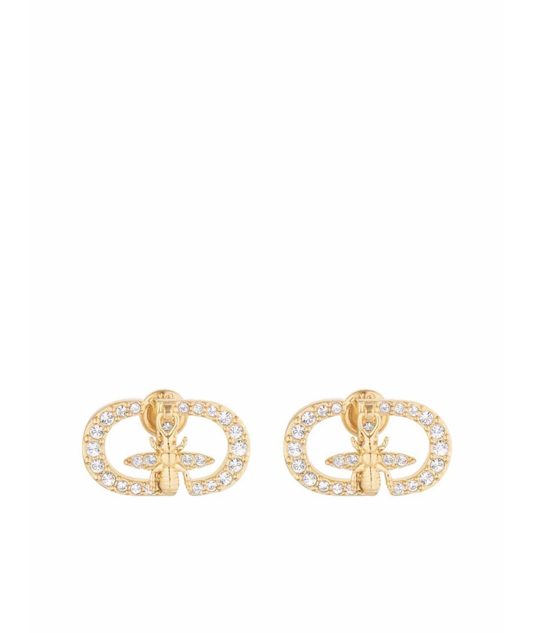 CHRISTIAN DIOR Золотые металлические серьги, фото 1