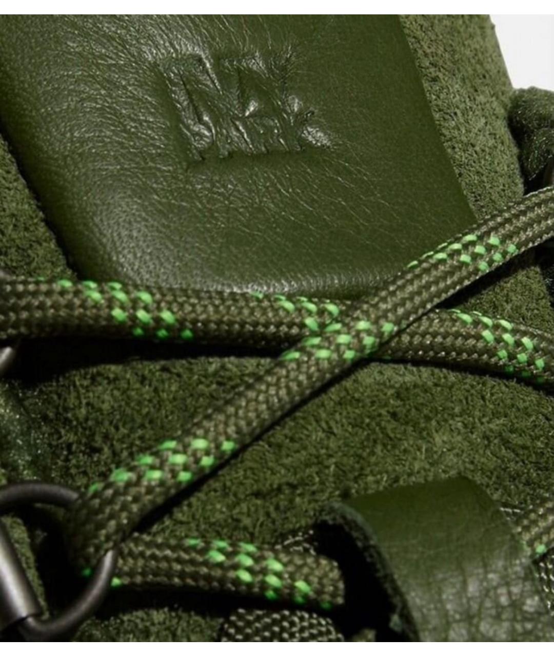 ADIDAS Зеленые замшевые высокие кроссовки / кеды, фото 6