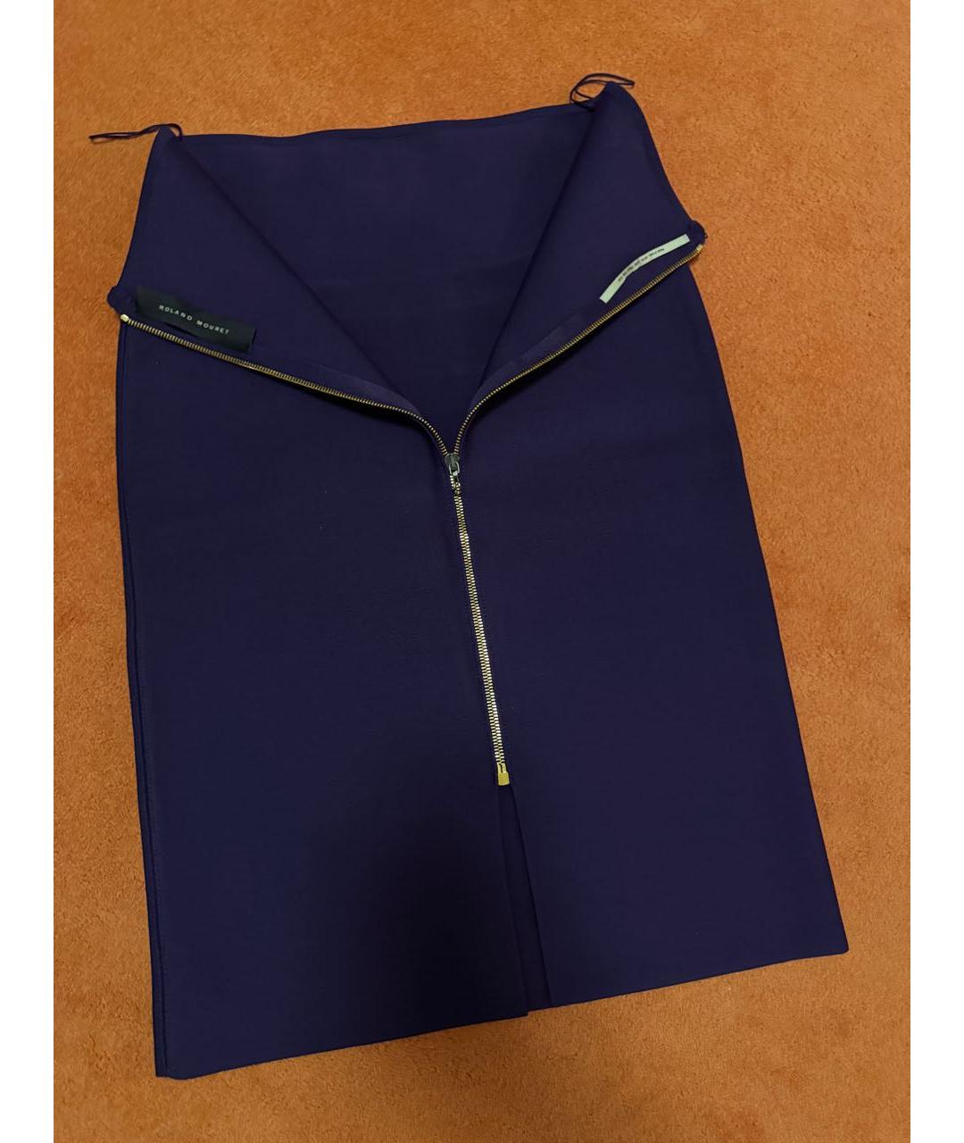 ROLAND MOURET Фиолетовая вискозная юбка миди, фото 4