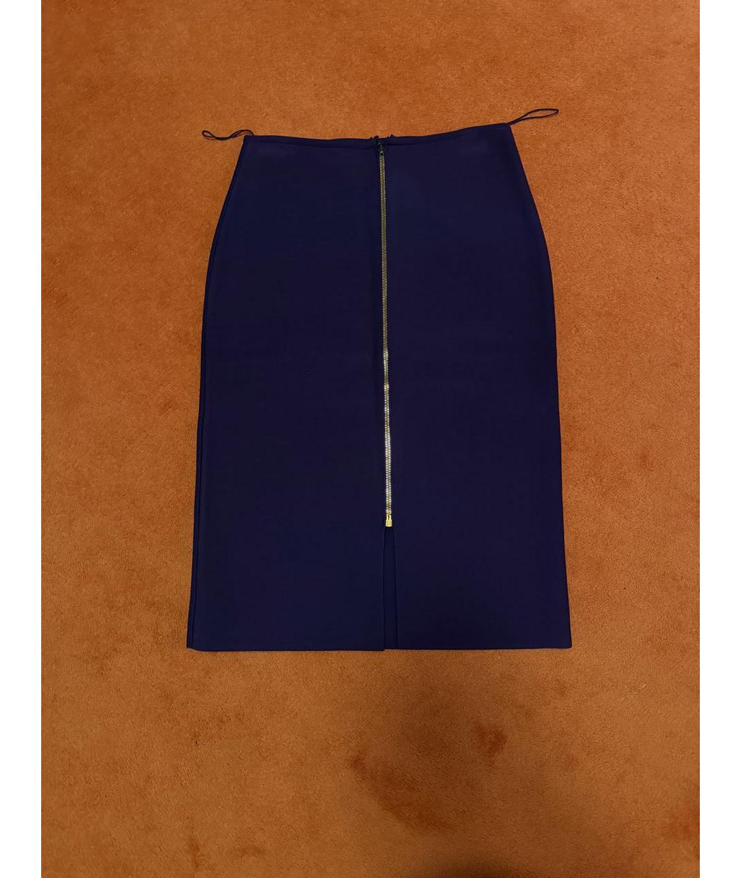 ROLAND MOURET Фиолетовая вискозная юбка миди, фото 2