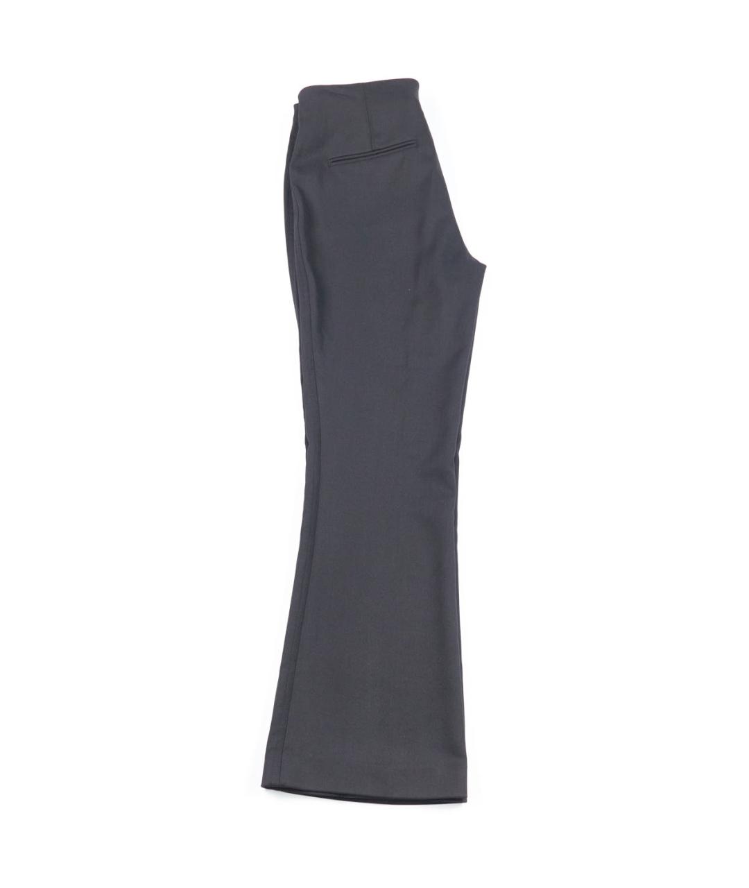 HELMUT LANG Черные шерстяные брюки широкие, фото 2