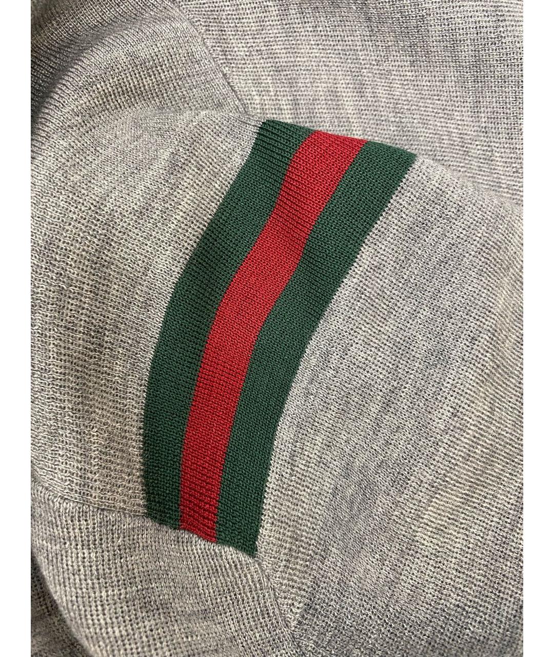 GUCCI Серый шерстяной джемпер / свитер, фото 4