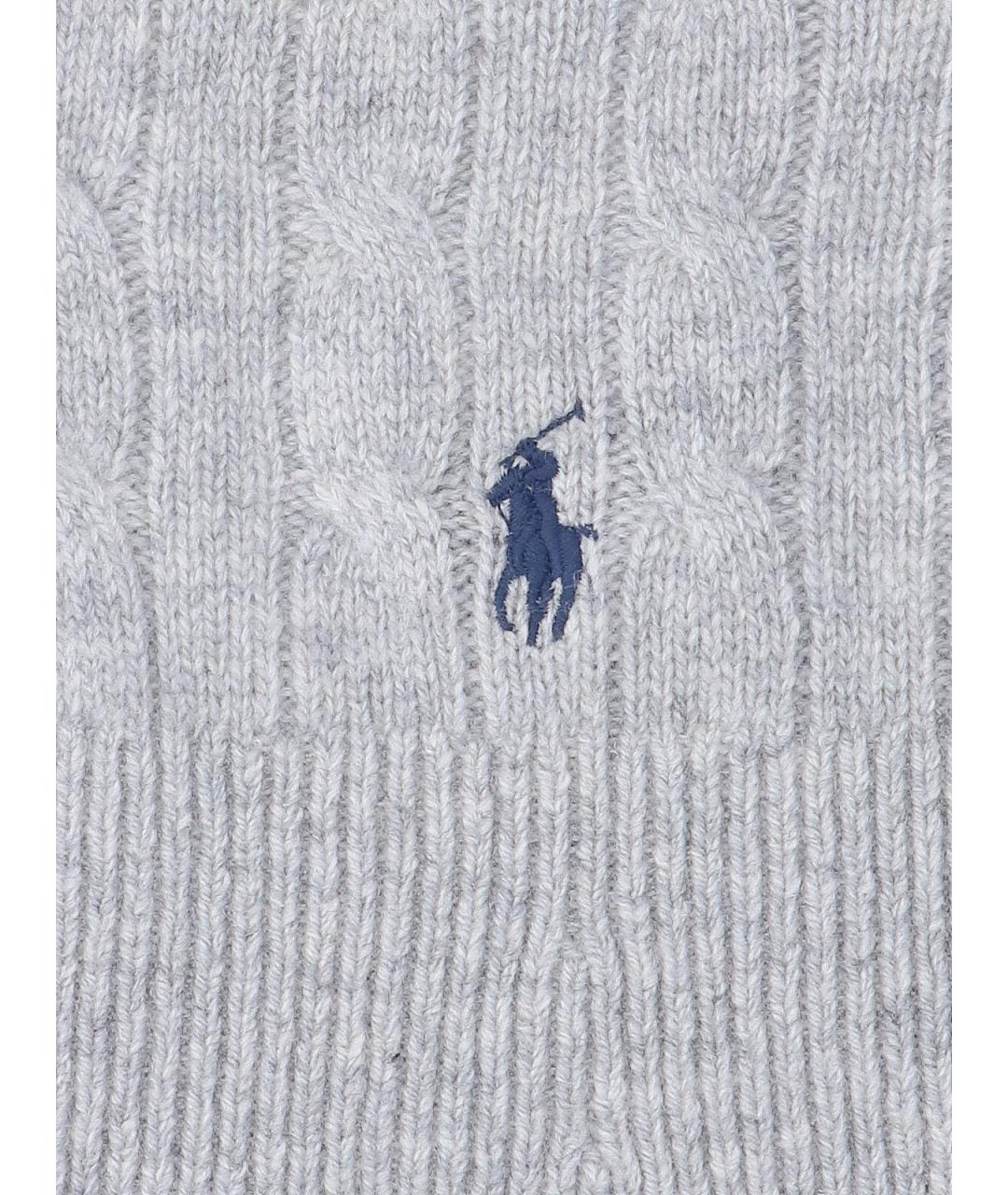 POLO RALPH LAUREN Серая шерстяная шапка, фото 3