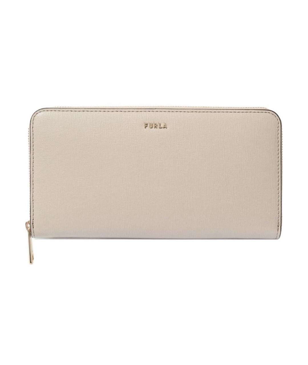 FURLA Бежевый кожаный кошелек, фото 1
