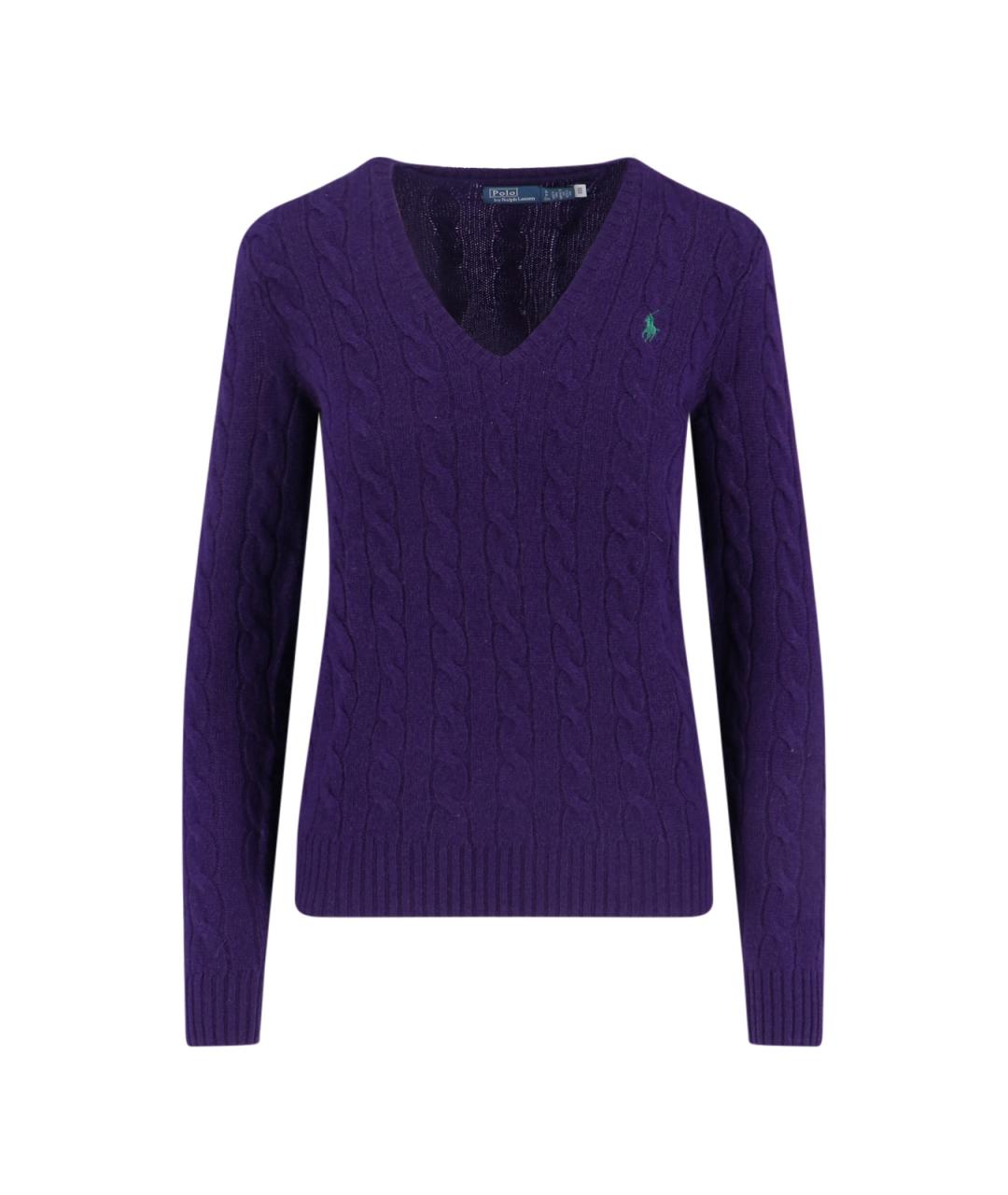 POLO RALPH LAUREN Фиолетовый шерстяной джемпер / свитер, фото 1