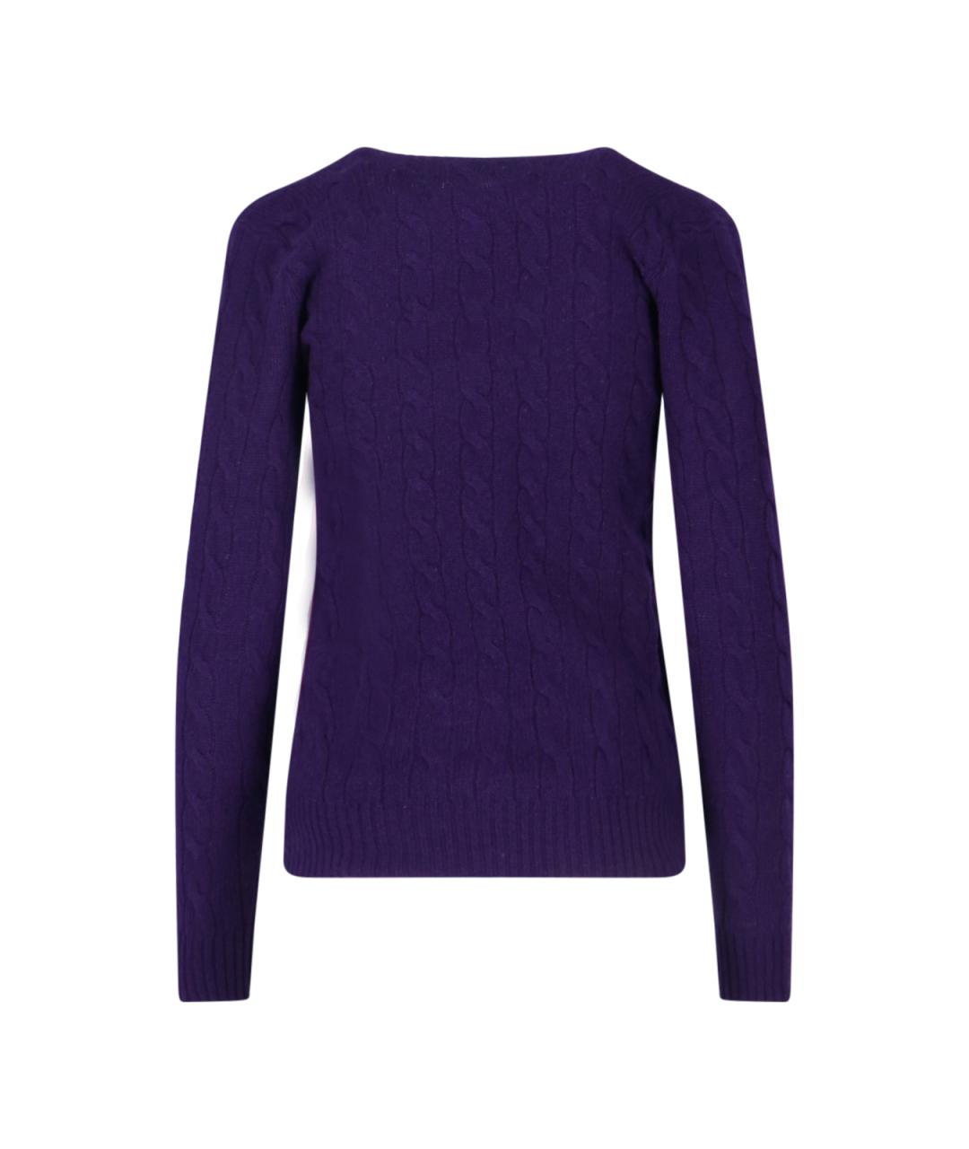 POLO RALPH LAUREN Фиолетовый шерстяной джемпер / свитер, фото 2