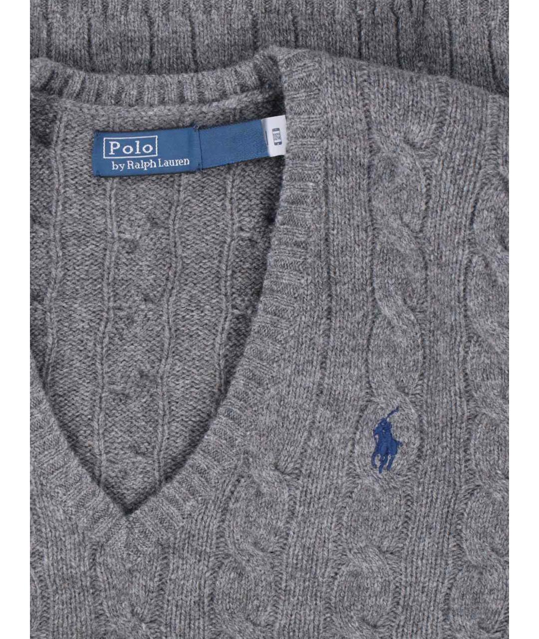 POLO RALPH LAUREN Серый шерстяной джемпер / свитер, фото 3