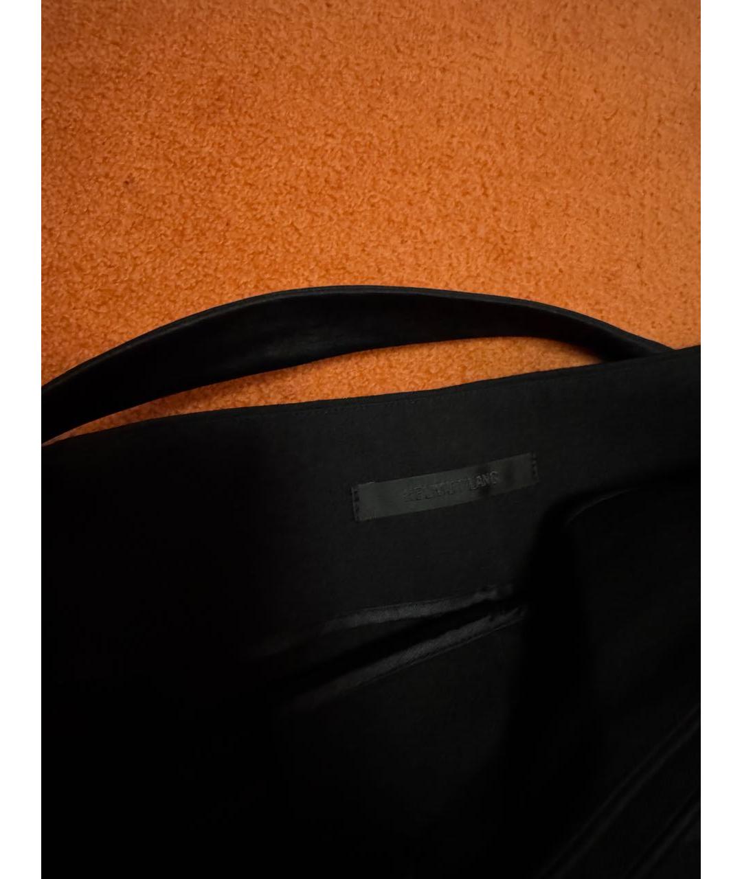 HELMUT LANG Черная шелковая юбка миди, фото 3