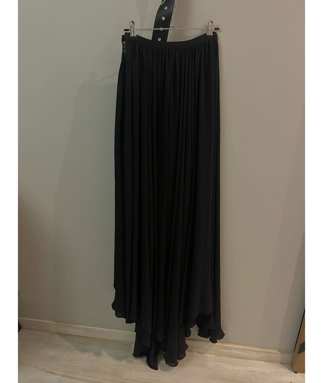 LANVIN Черная полиэстеровая юбка макси, фото 6