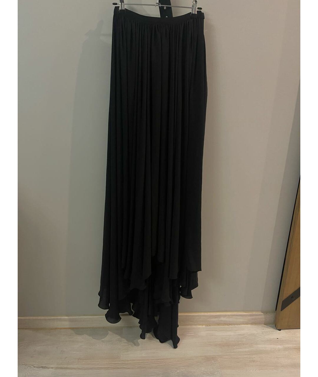 LANVIN Черная полиэстеровая юбка макси, фото 3