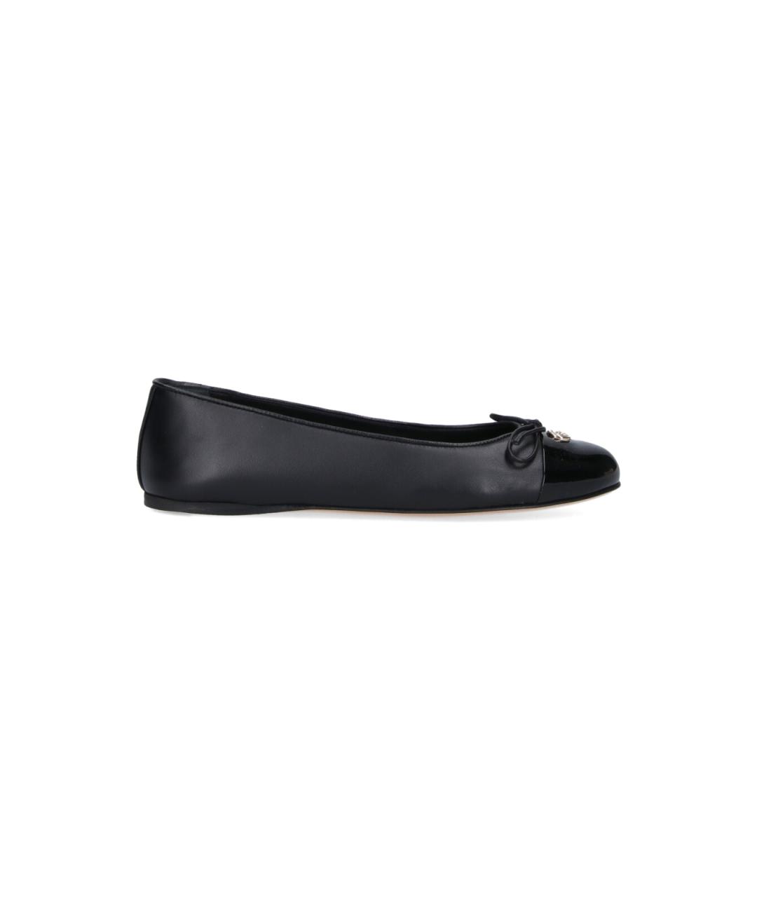 GUCCI Черные кожаные балетки, фото 1
