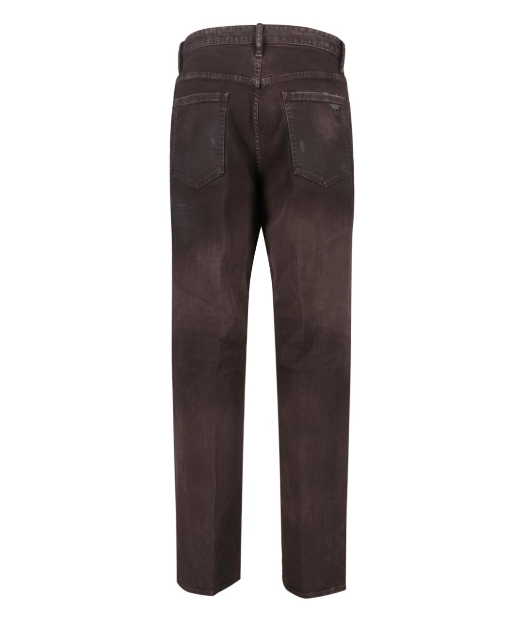 DSQUARED2 Коричневые хлопковые прямые джинсы, фото 2