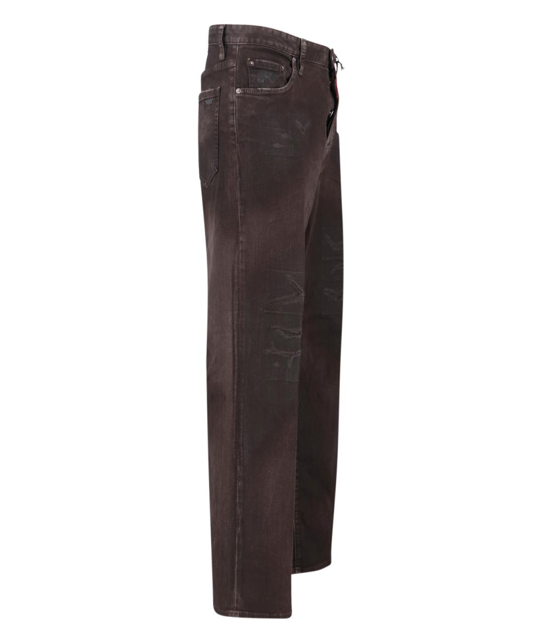 DSQUARED2 Коричневые хлопковые прямые джинсы, фото 3