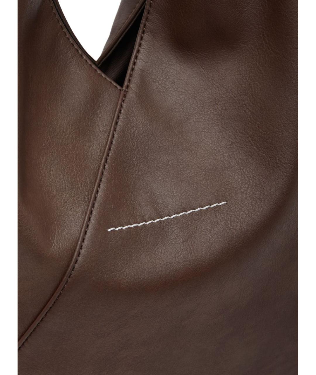 MM6 MAISON MARGIELA Коричневая сумка тоут, фото 3