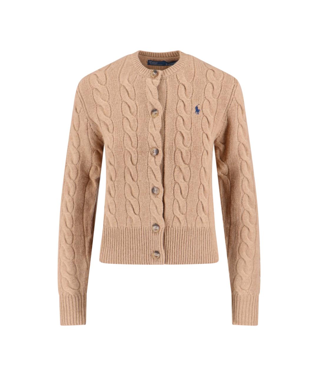 POLO RALPH LAUREN Бежевый шерстяной кардиган, фото 1