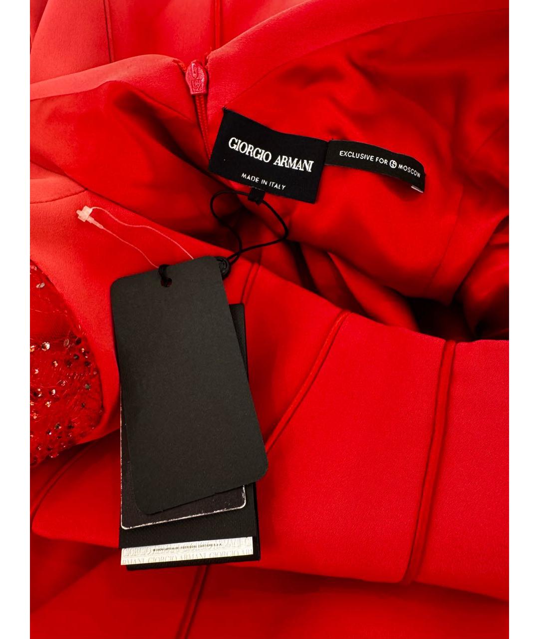GIORGIO ARMANI Красное шелковое вечернее платье, фото 3