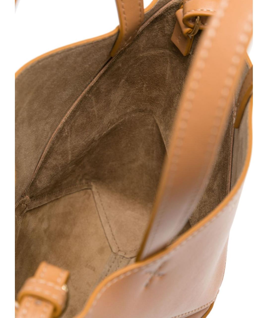 LOEWE Бежевая кожаная сумка тоут, фото 2
