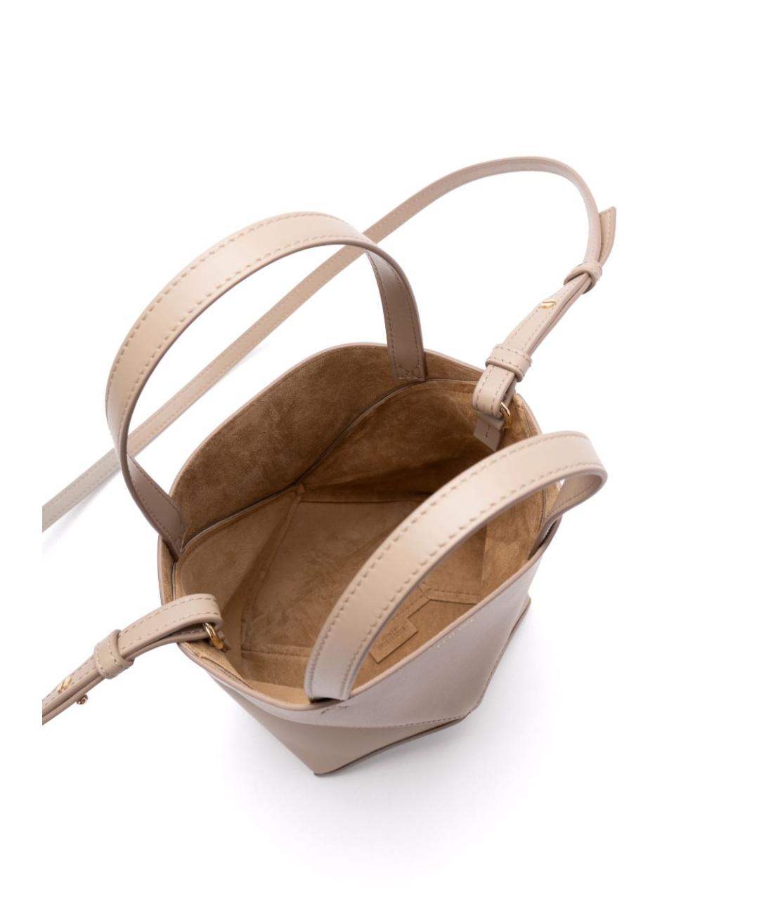 LOEWE Бежевая кожаная сумка тоут, фото 2