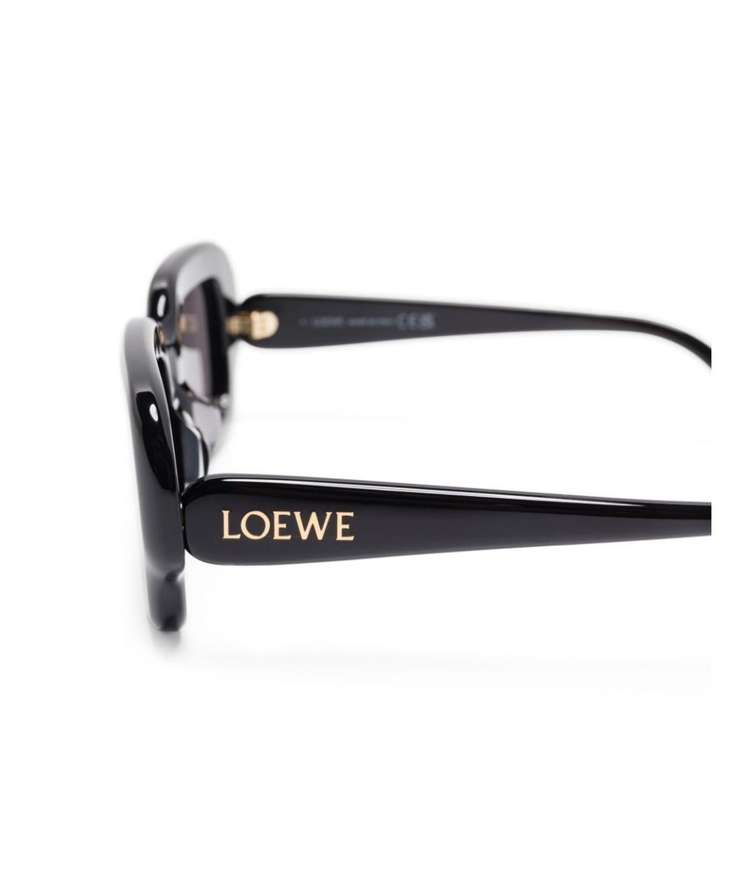 LOEWE Черные пластиковые солнцезащитные очки, фото 3