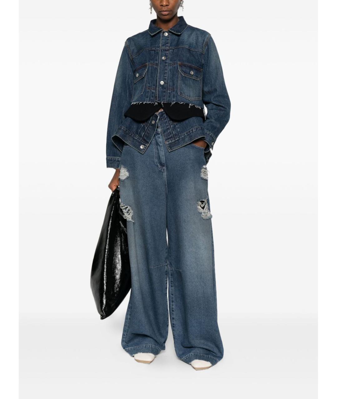 SACAI Синяя хлопковая куртка, фото 3