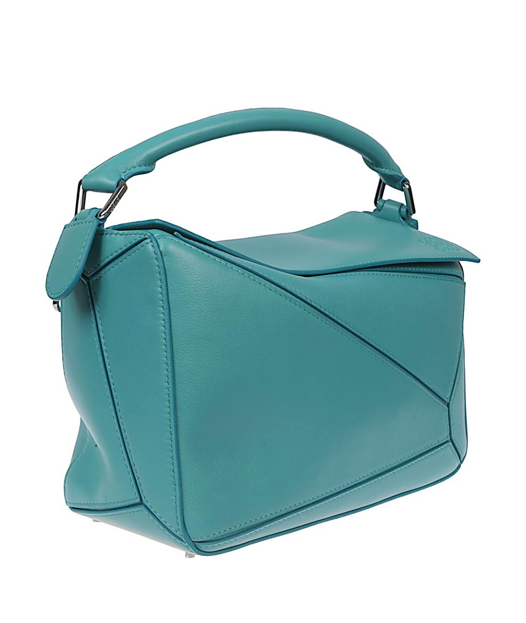 LOEWE Голубая кожаная сумка через плечо, фото 3