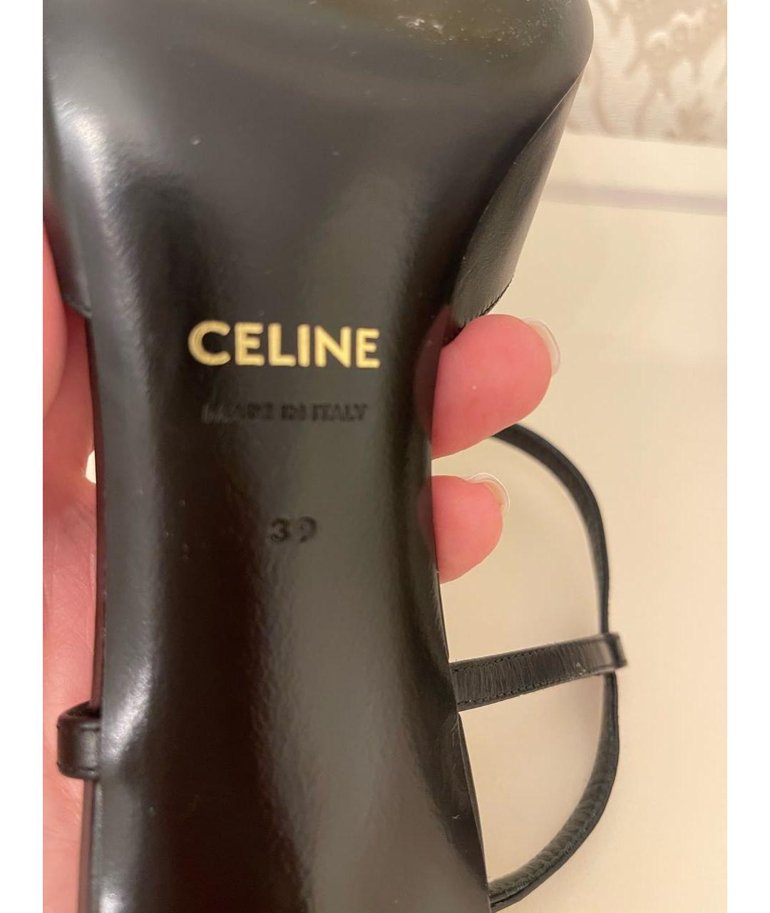CELINE Черные кожаные туфли, фото 5