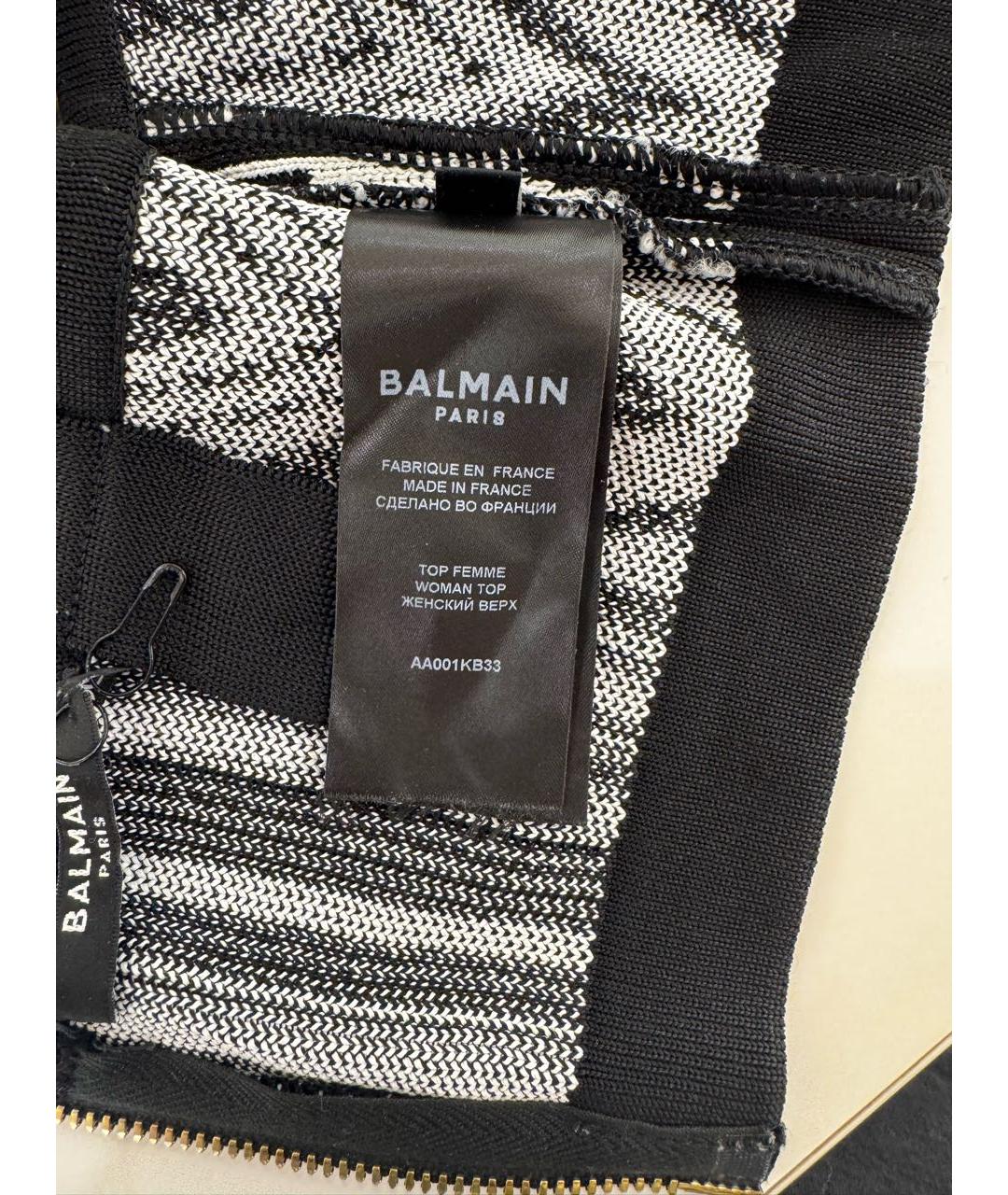 BALMAIN Черная вискозная майка, фото 5