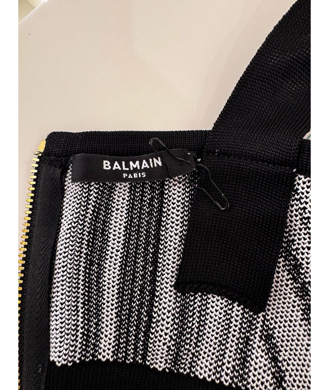 BALMAIN Черная вискозная майка, фото 3