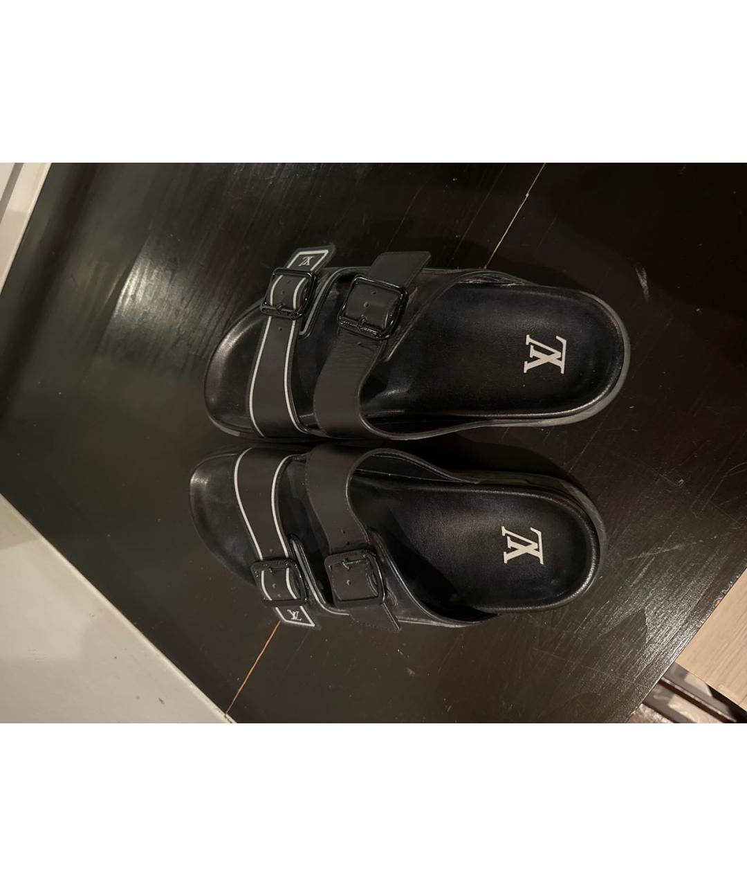 LOUIS VUITTON Черные сандалии, фото 2