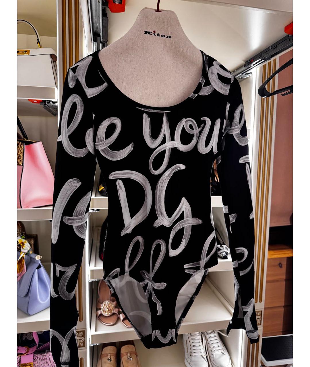 DOLCE&GABBANA Черный полиэстеровый джемпер / свитер, фото 6