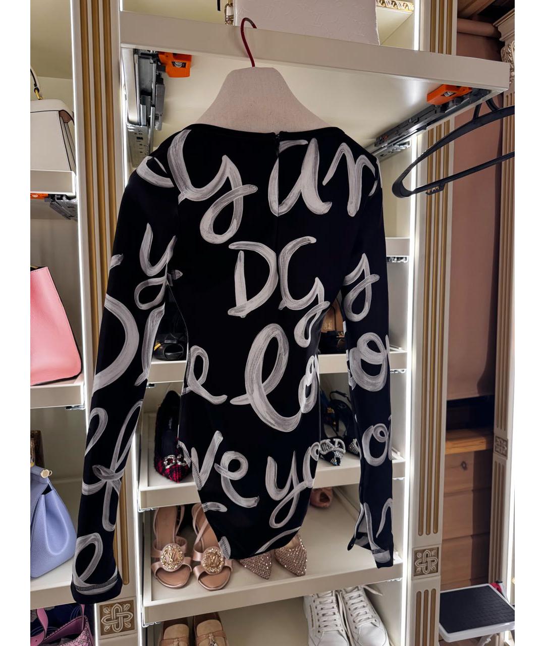 DOLCE&GABBANA Черный полиэстеровый джемпер / свитер, фото 2