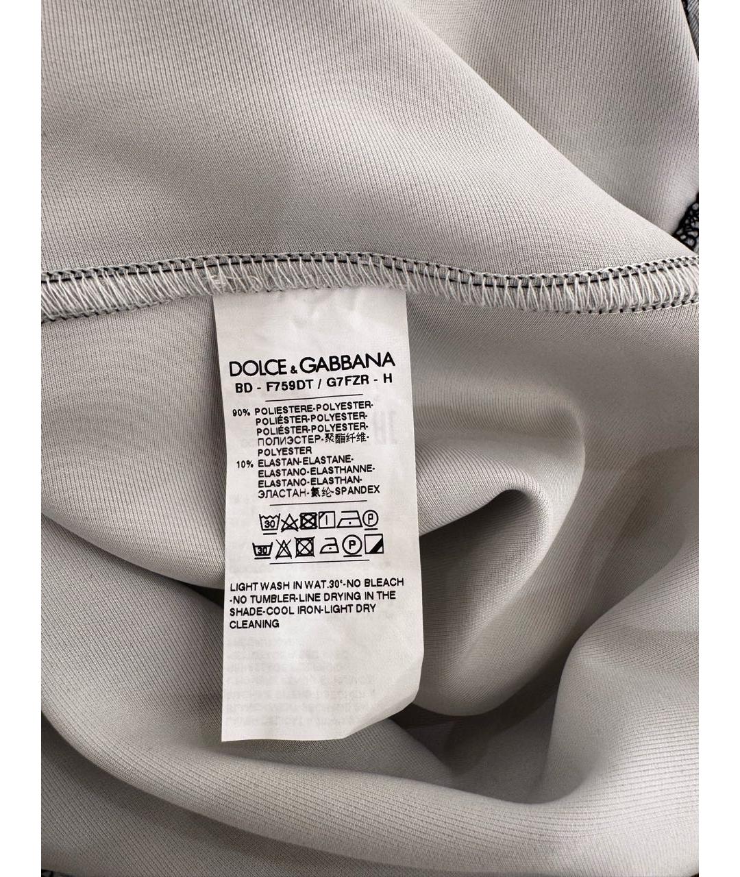 DOLCE&GABBANA Черный полиэстеровый джемпер / свитер, фото 5