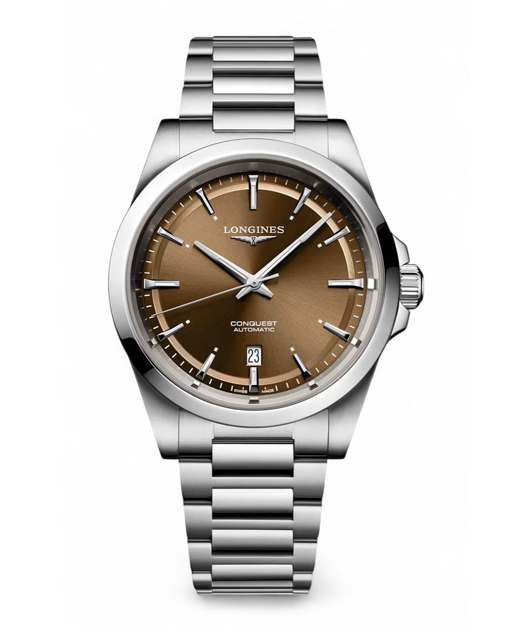 LONGINES Коричневые стальные часы, фото 1