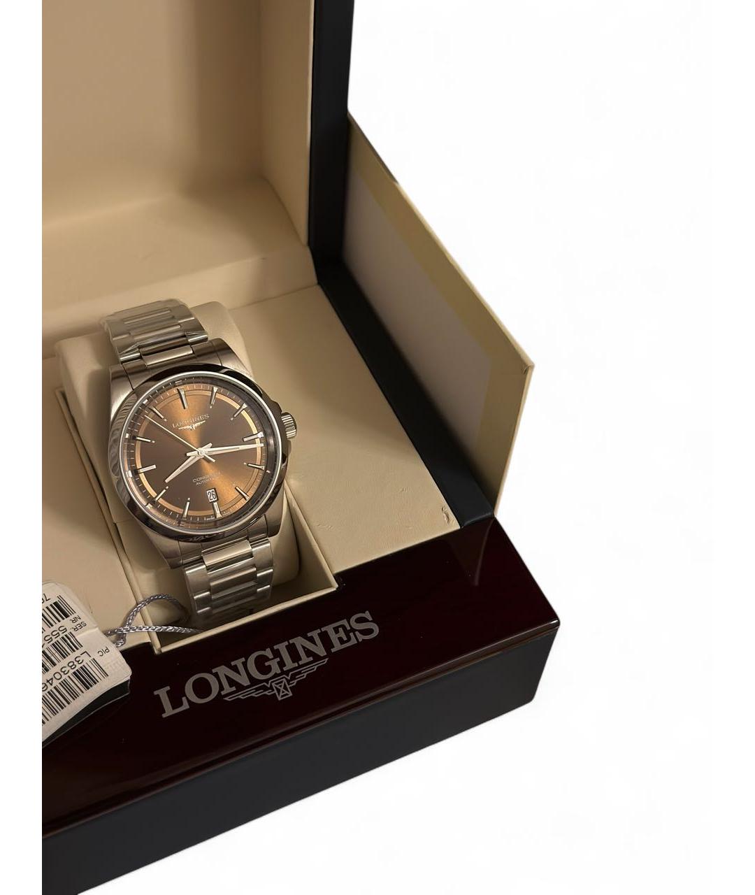 LONGINES Коричневые стальные часы, фото 3