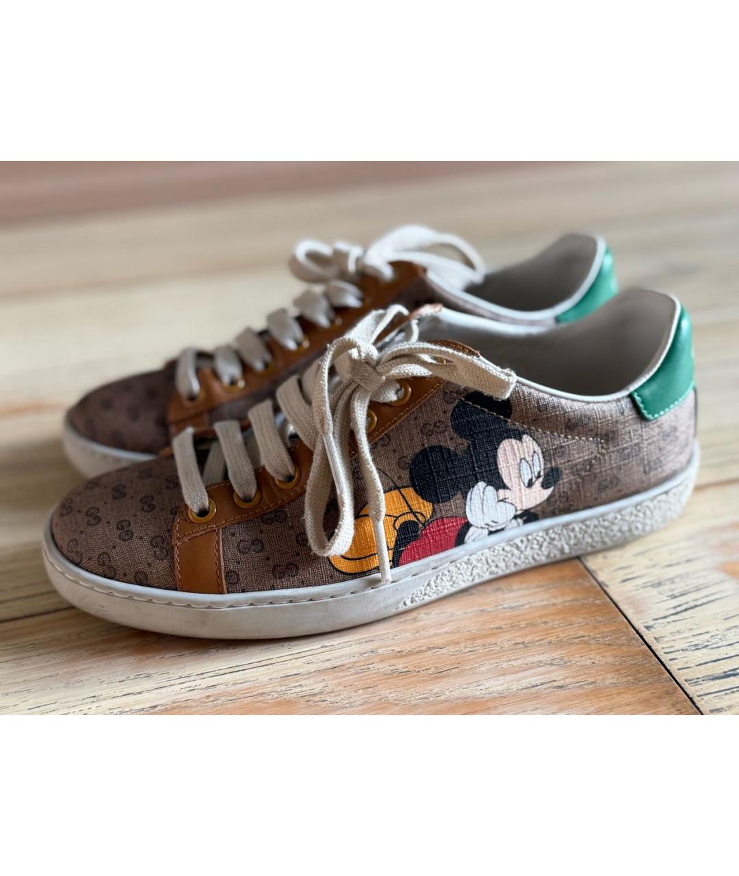 GUCCI Коричневые кеды, фото 4