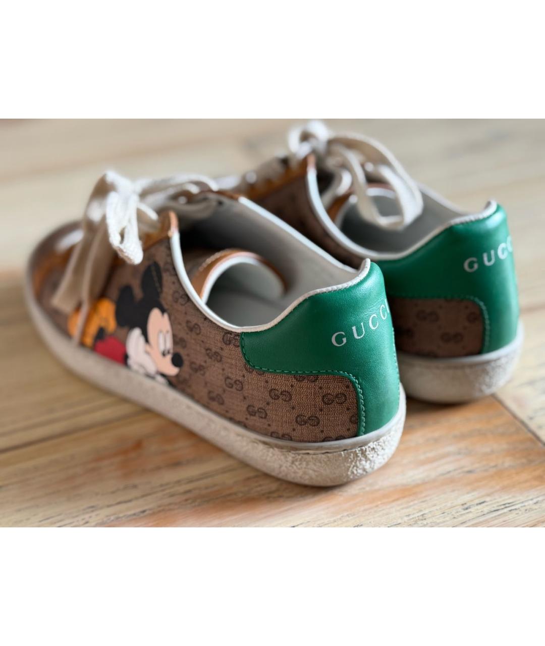 GUCCI Коричневые кеды, фото 2