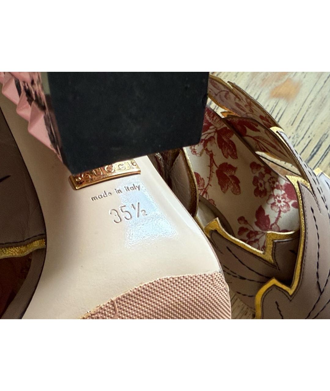 GUCCI Мульти кожаные мюли, фото 5
