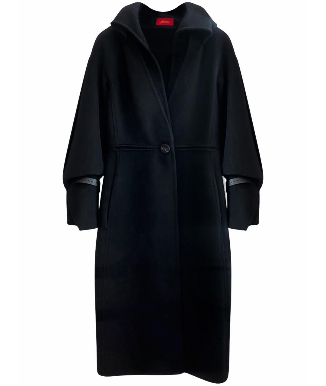 BRIONI Черное шерстяное пальто, фото 1