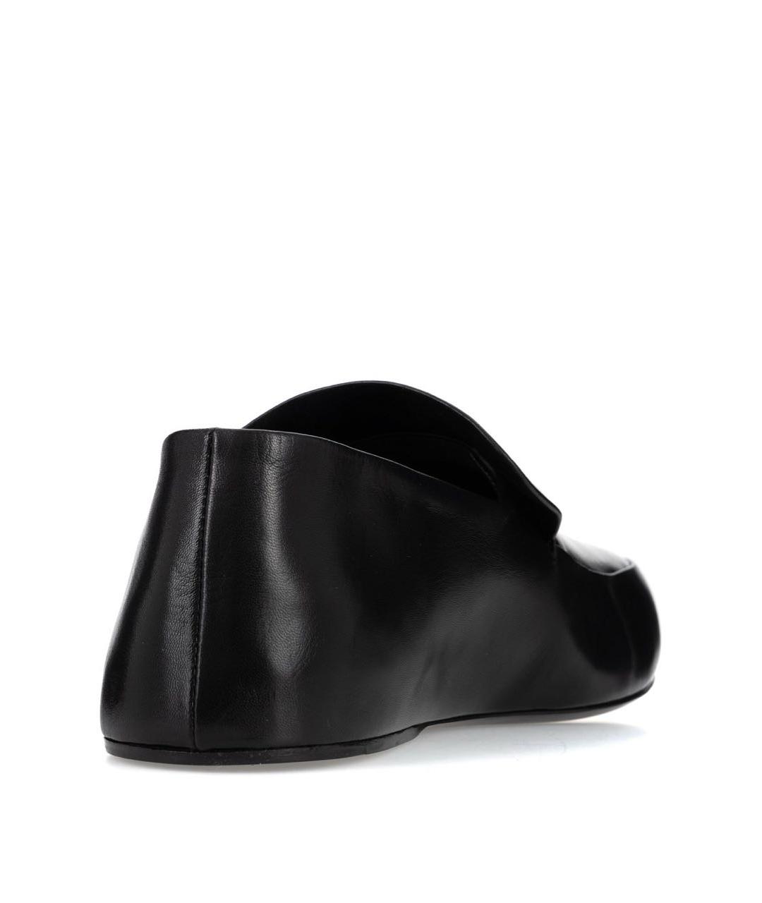 JIL SANDER Черные кожаные лоферы, фото 3