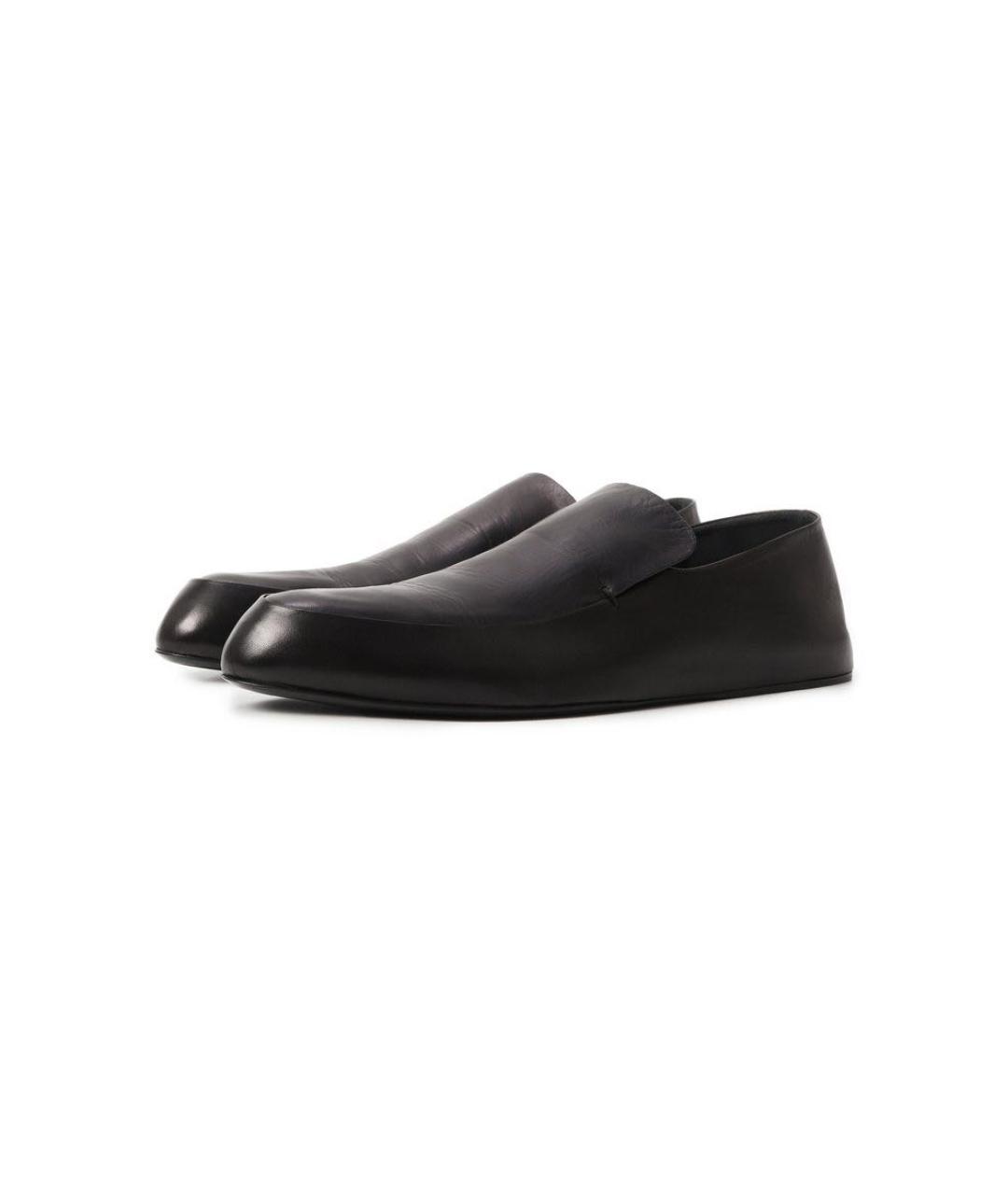 JIL SANDER Черные кожаные лоферы, фото 4