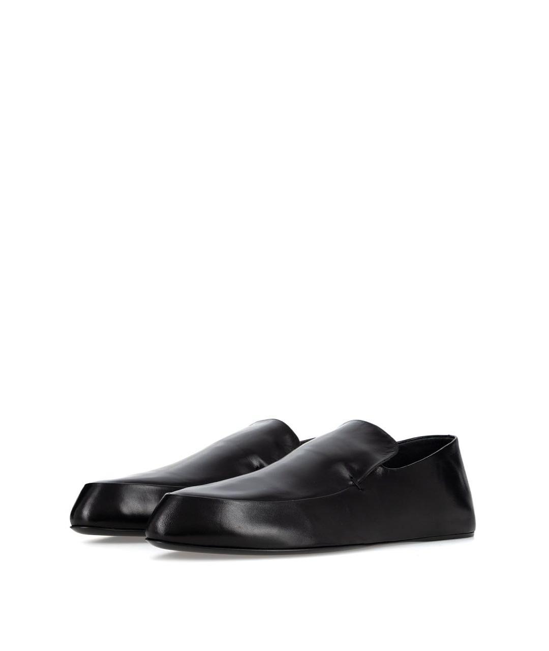 JIL SANDER Черные кожаные лоферы, фото 7