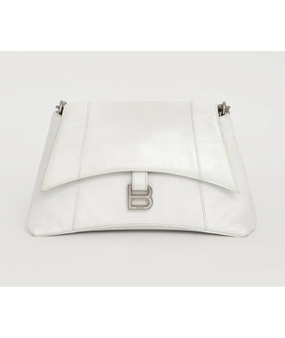 BALENCIAGA Белая кожаная сумка через плечо, фото 7
