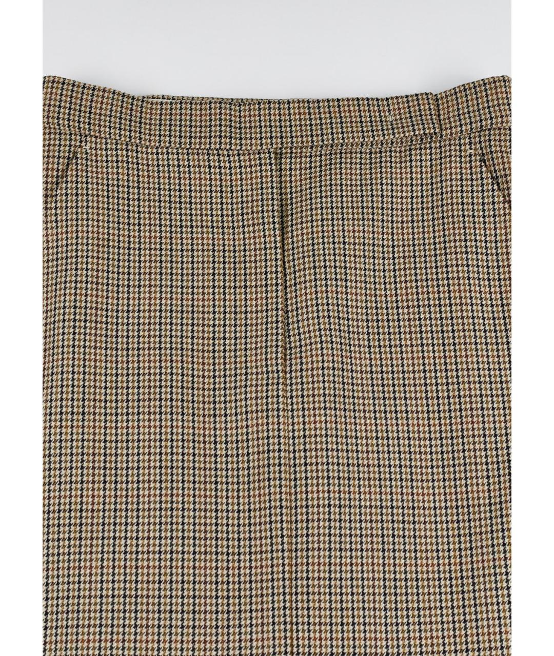 MAX MARA Коричневая шерстяная юбка миди, фото 4